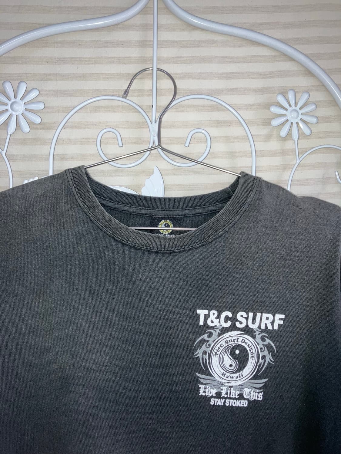 빈티지 차콜 레터링 반팔 티셔츠 y2k 스트릿 갸루 펑키491 상품이미지4