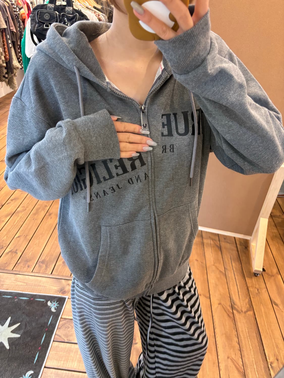 트루릴리젼 로고 후드집업 상품이미지3