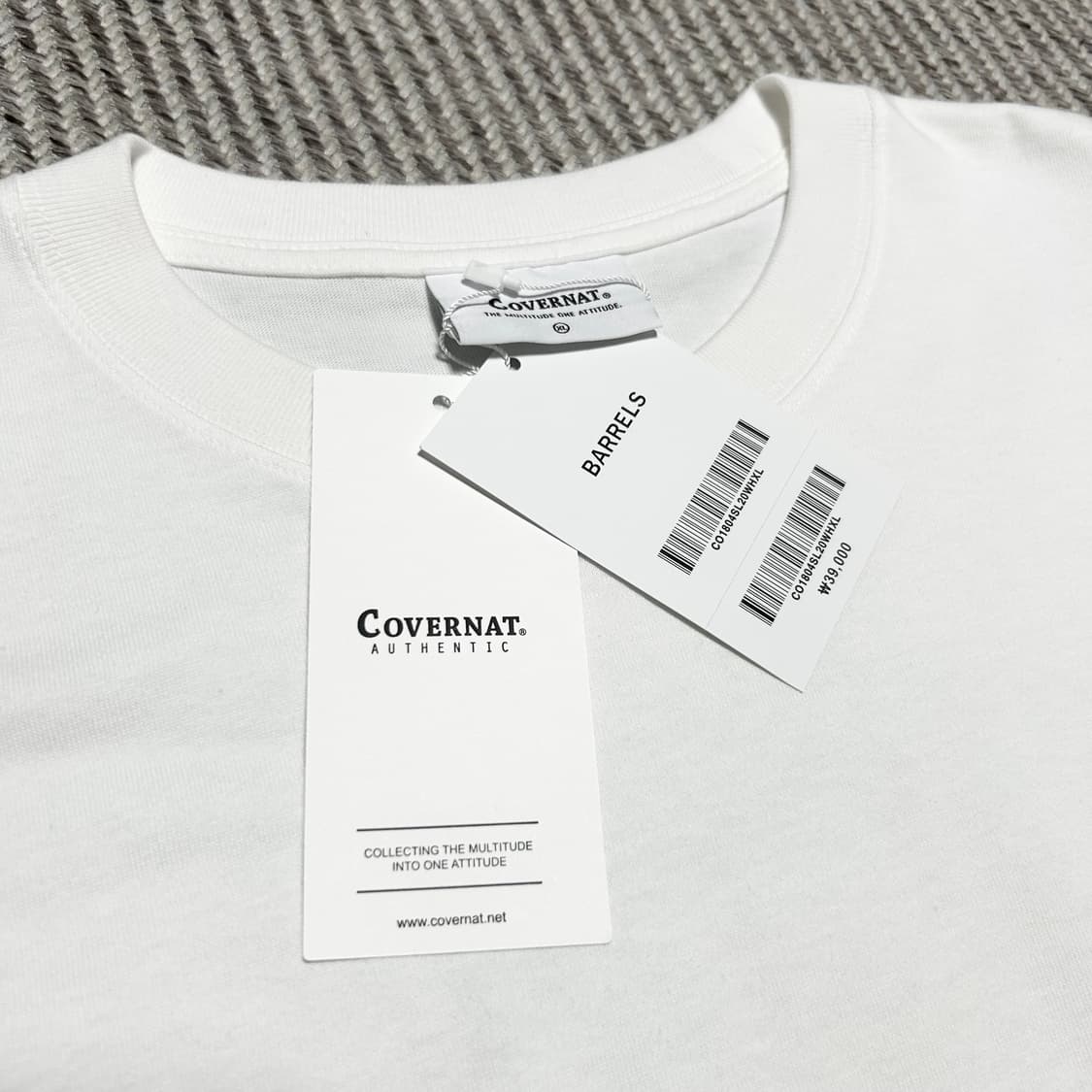 [XL] Covernat 커버낫 서퍼맨 미사용 화이트 반팔티 상품이미지4