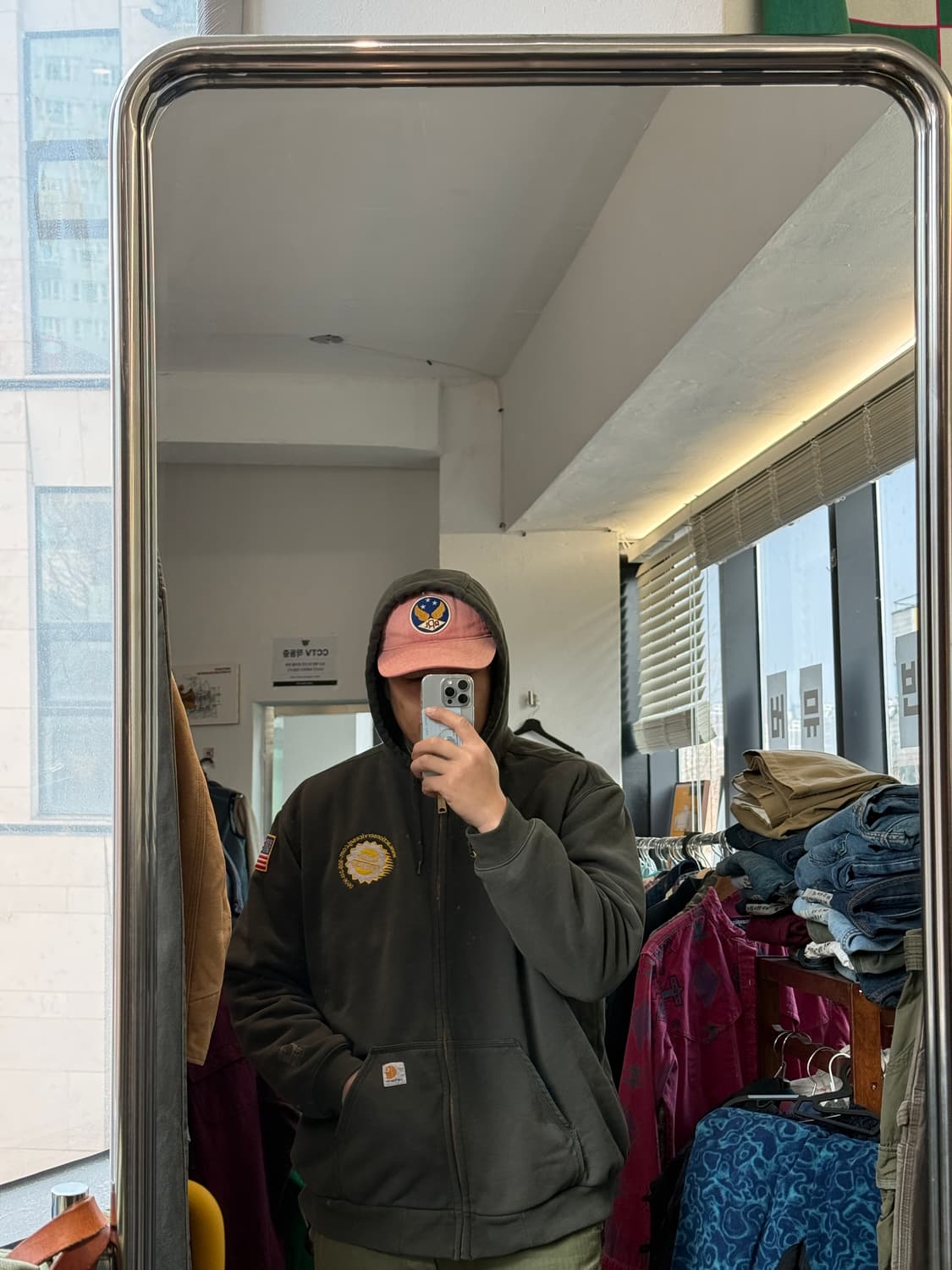 칼하트 레인디펜더 성조기 후드집업 그린  XL-XXL 상품이미지8