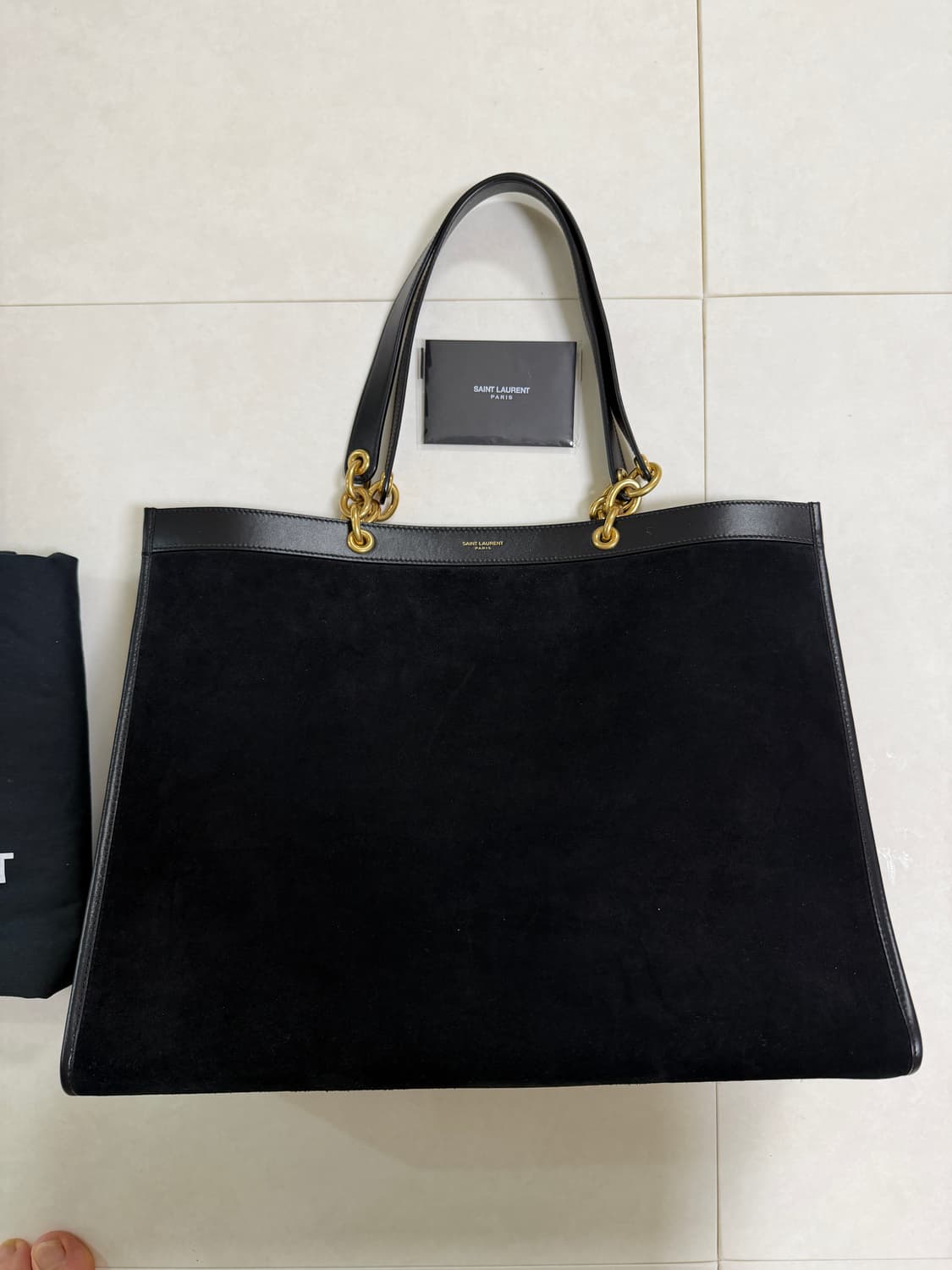 생로랑 Le Maillon Suede Tote Bag 빅 토트백 상품이미지3