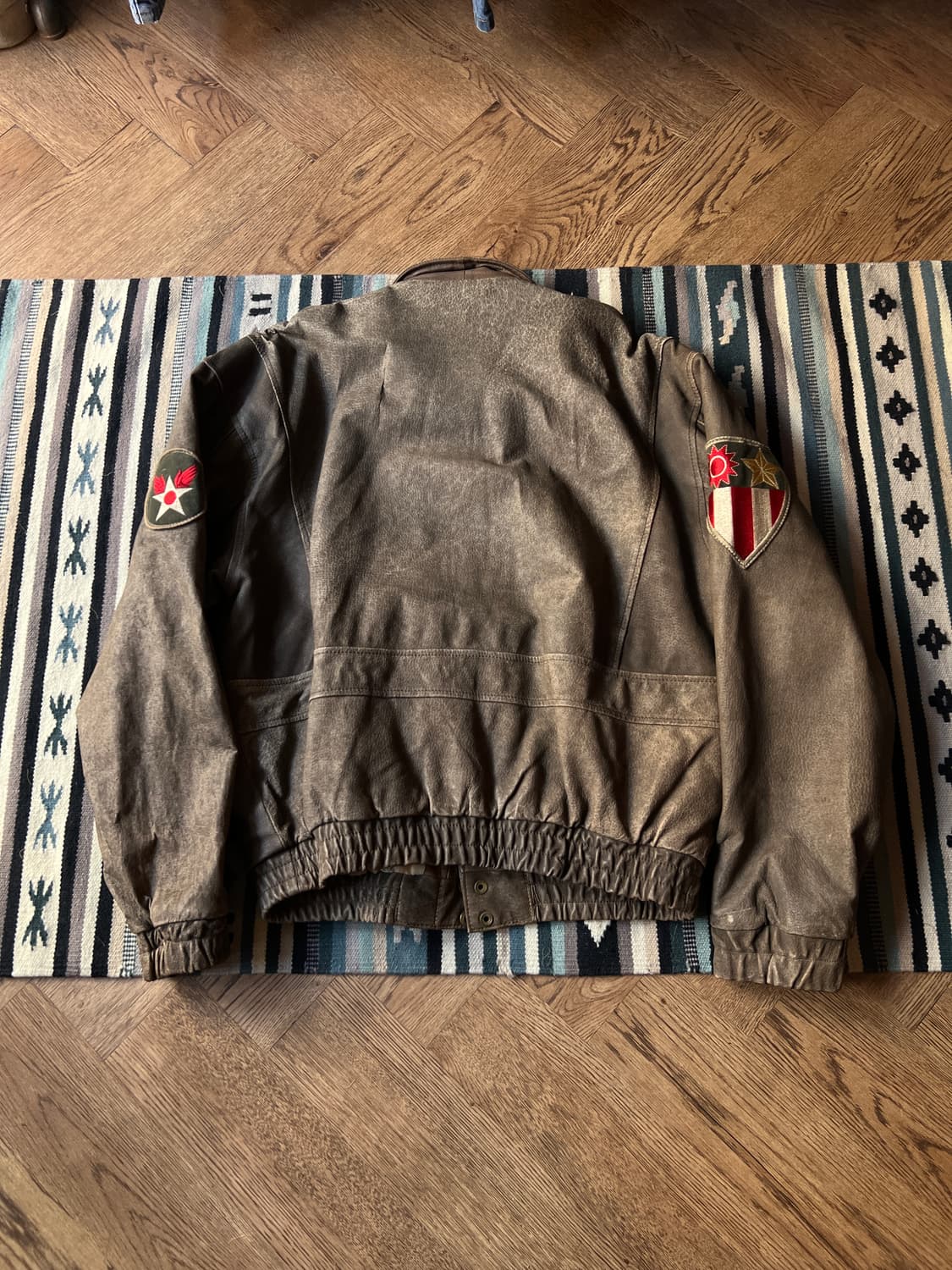 [M]90's USA 빈티지 패치 A-2 플라이트 자켓 상품이미지8