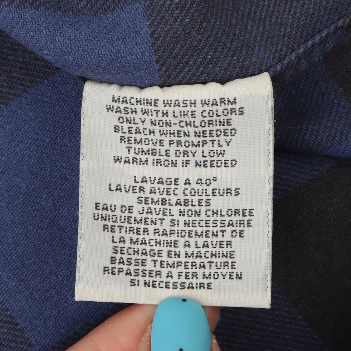 데님앤서플라이 네이비 플란넬 체크 셔츠 상품이미지9