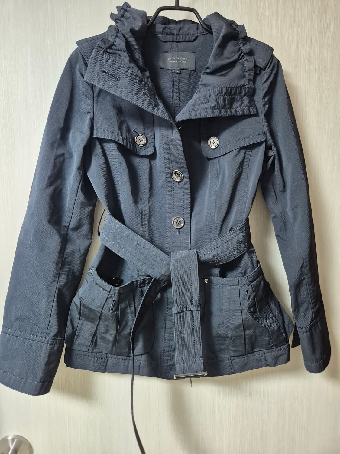 (정품) 버버리 블랙라벨 트렌치 숏코트  벨티드 자켓 40 상품이미지1