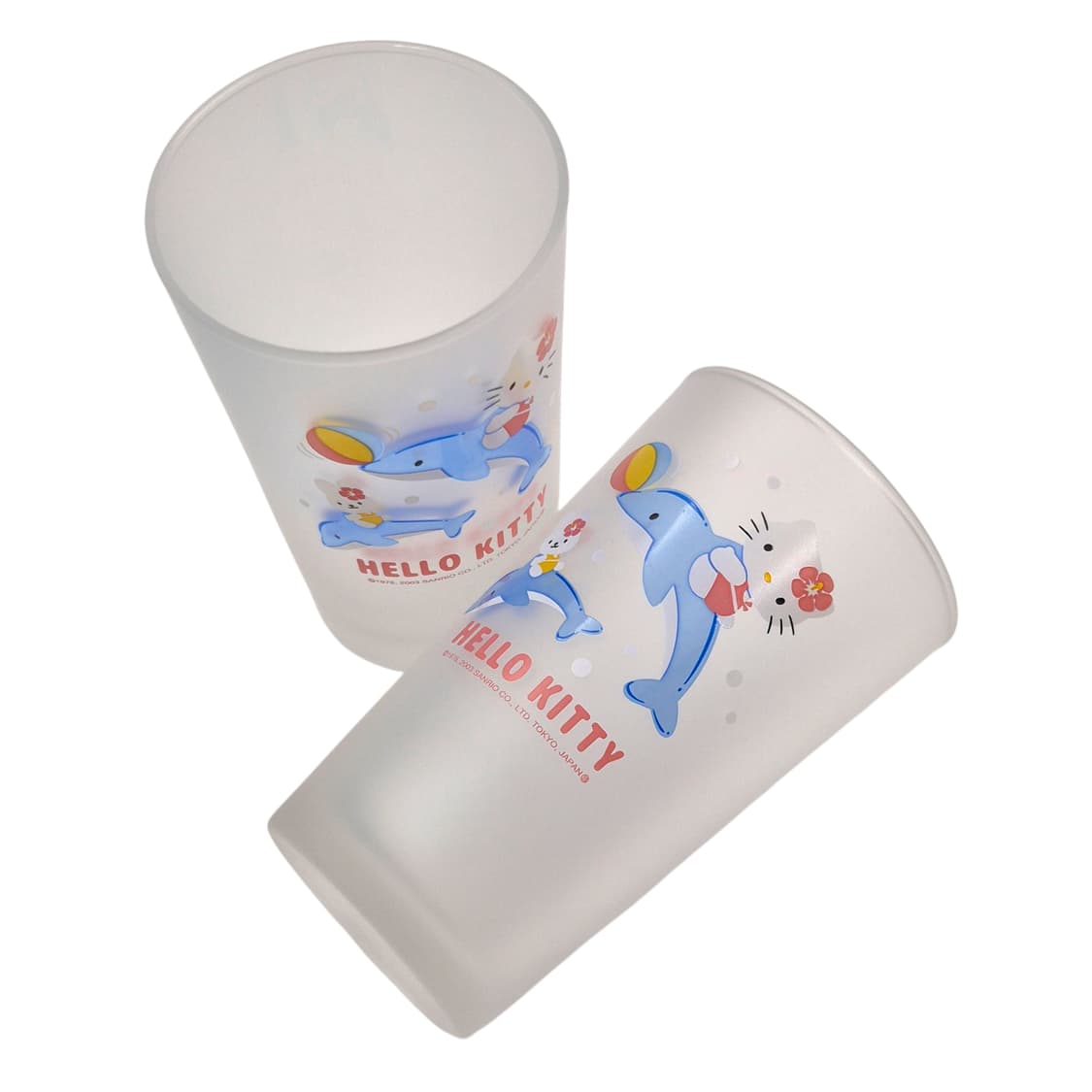 03s 헬로키티 불투명 돌고래 롱 글라스 세트 상품이미지4