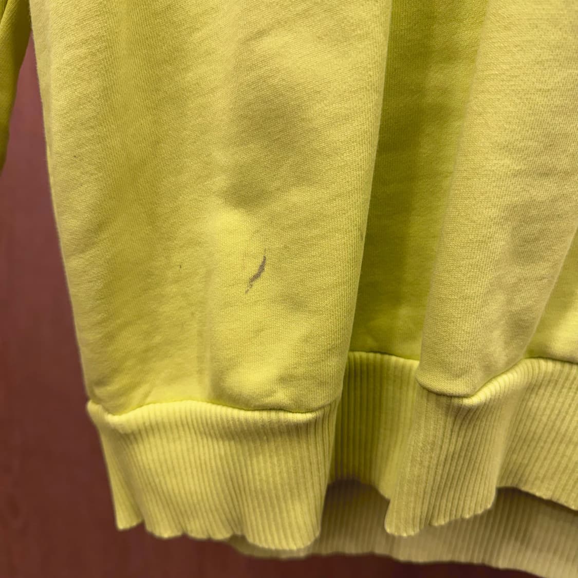 디젤 후드티 프론트 로고 자수 패치 디테일 레귤러핏 라임 옐로우 상품이미지8