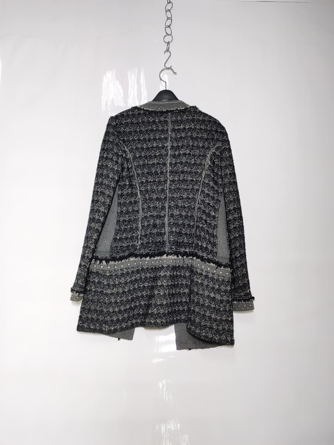 오브제 강진영 스터드징장식 여성 모직  하프롱코트 상품이미지2