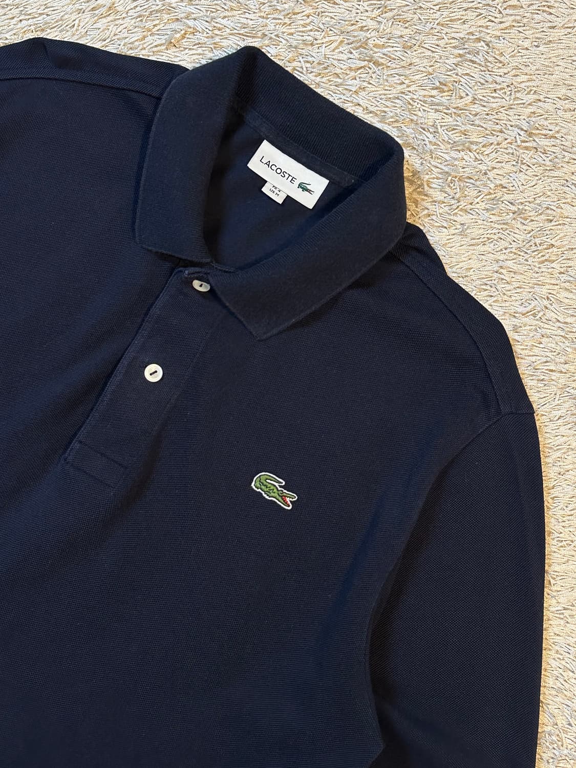 라코스테 LACOSTE 스몰로고 PK 긴팔 카라티 다크네이비 상품이미지2