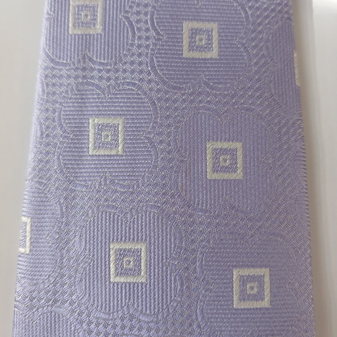 밀라숀 실크 바이올렛 기하 패턴 넥타이 9.5cm A등급 A19571
 상품이미지10