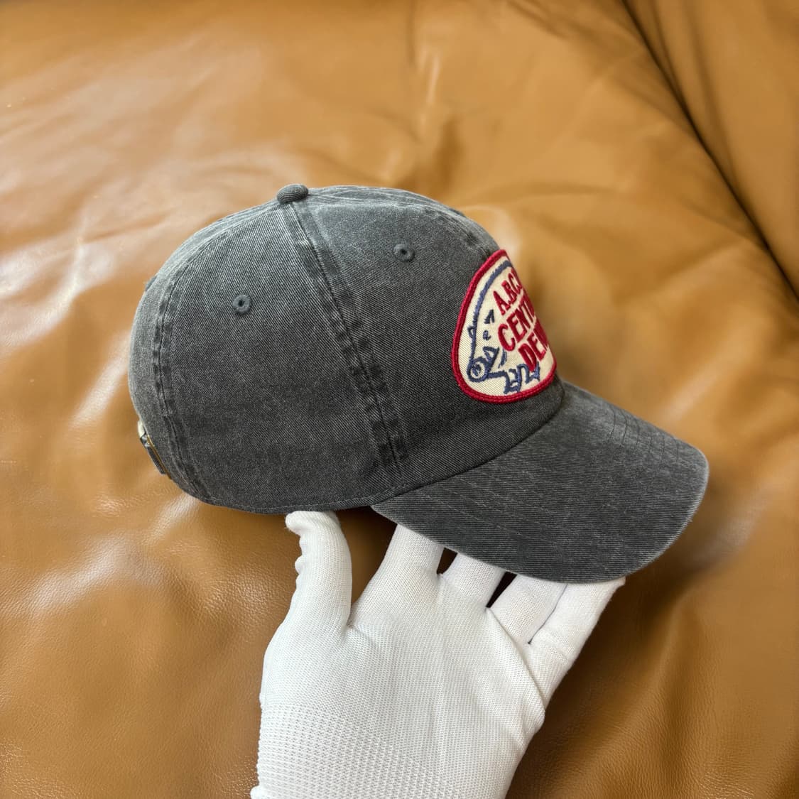 Kapital 캐피탈 오사카 한정 6패널 볼캡 모자 워시드 데님 블랙 상품이미지3