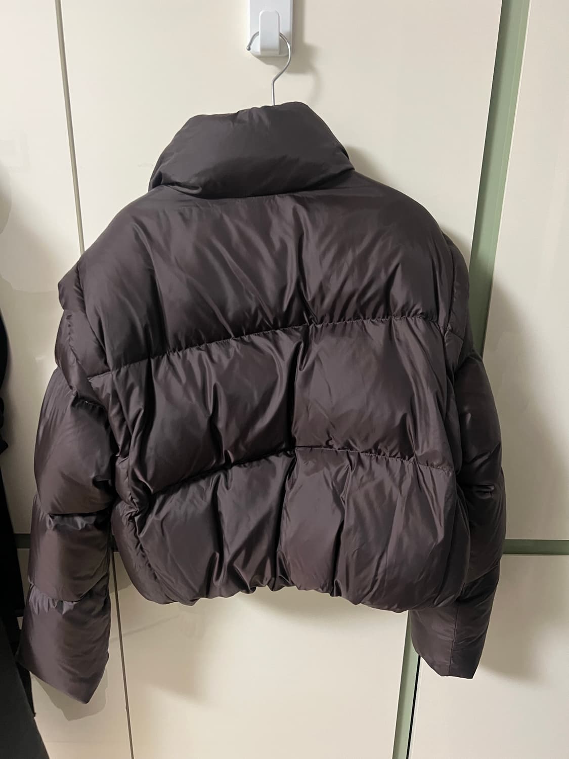 RRACE 레이스 크롭 푸퍼 크롭 자켓 브라운 상품이미지2