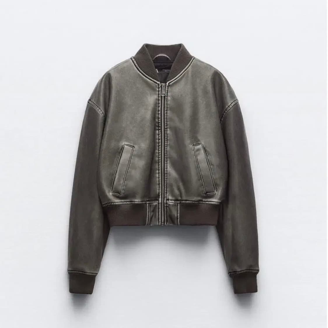 자라 페이크 레더자켓 봄버 상품이미지1