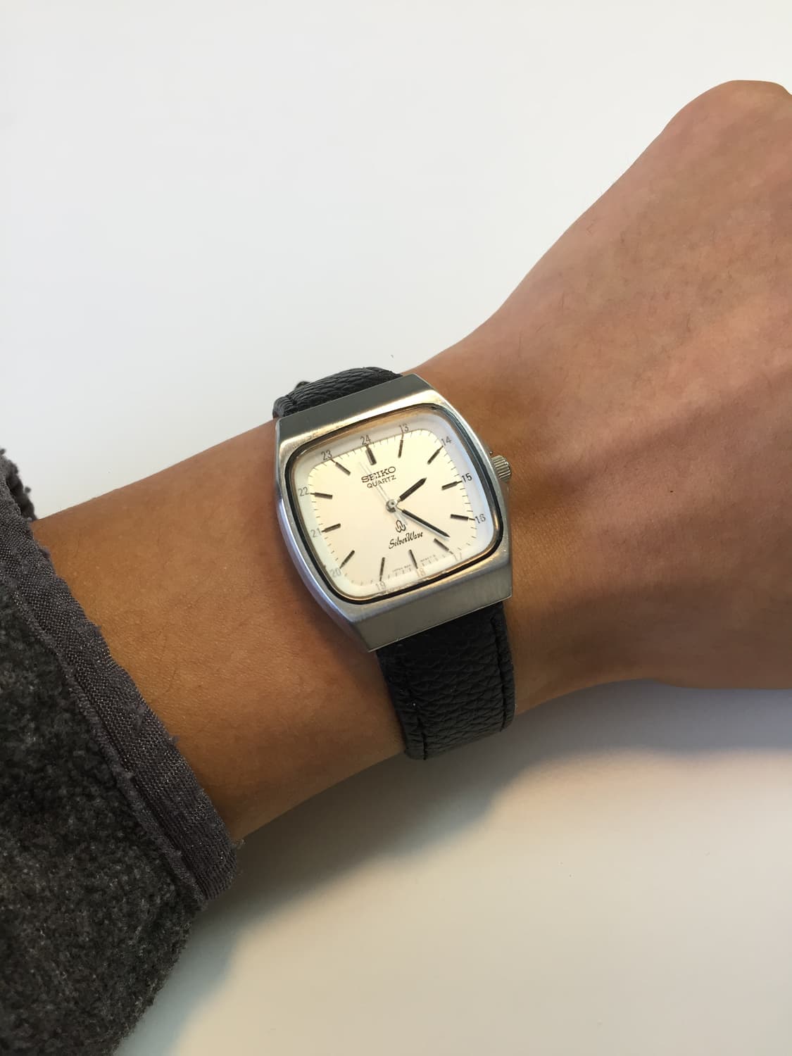 80s seiko silver wave square quartz 상품이미지5