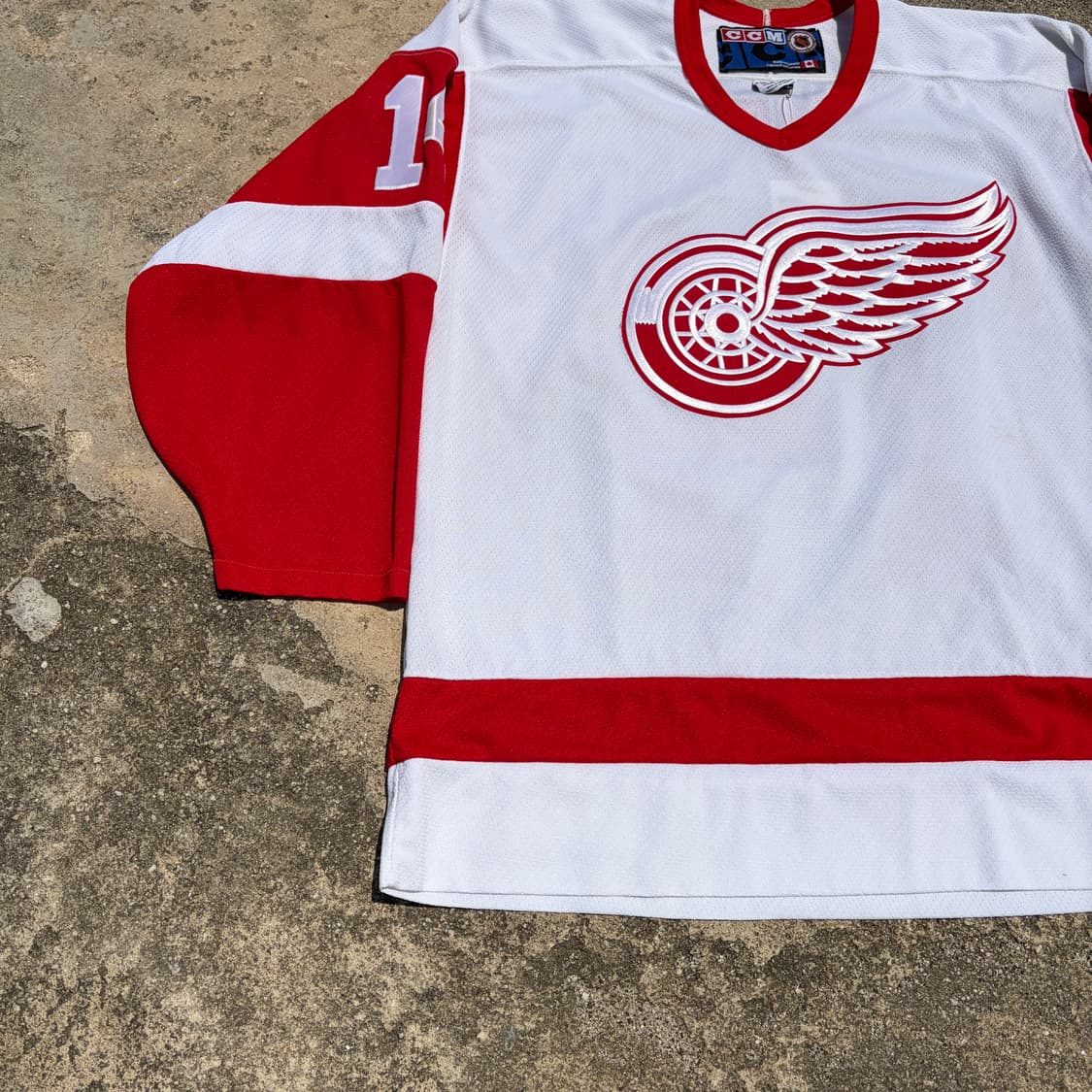 90s CCM NHL 디트로이트 레드윙스 빈티지 하키져지 유니폼 XL 상품이미지3