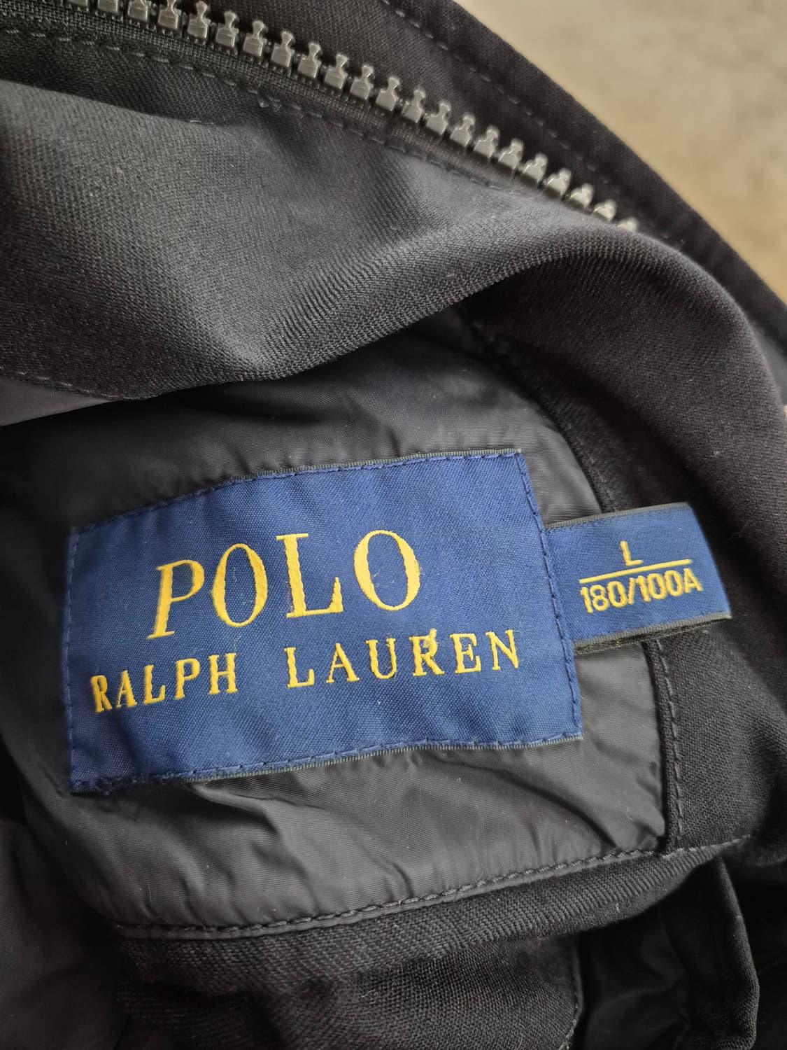 플로 랄프로렌 고트 스킨 배색 패딩 자켓 L 상품이미지8