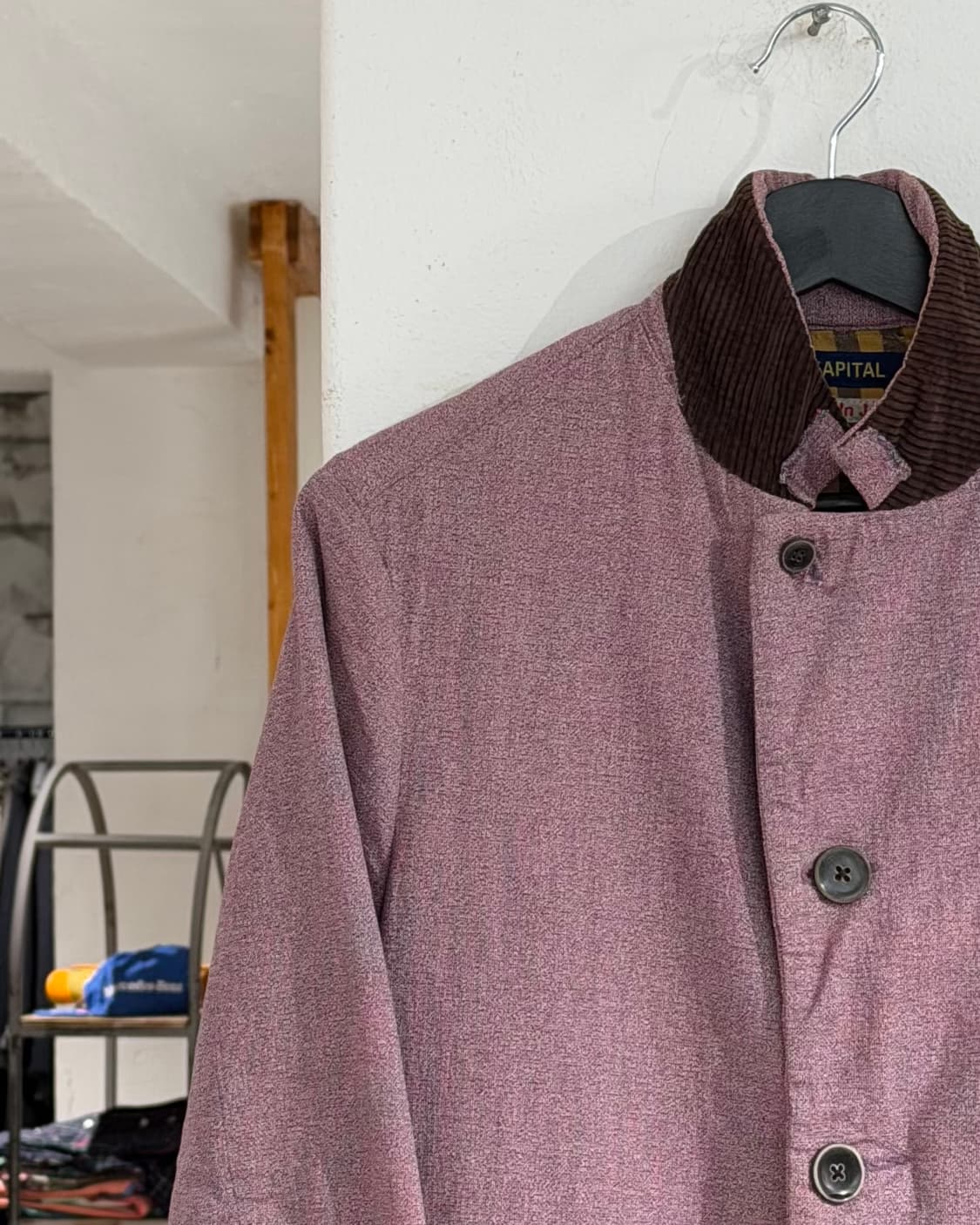 캐피탈 핑크 코듀로이 카라 코트 상품이미지3
