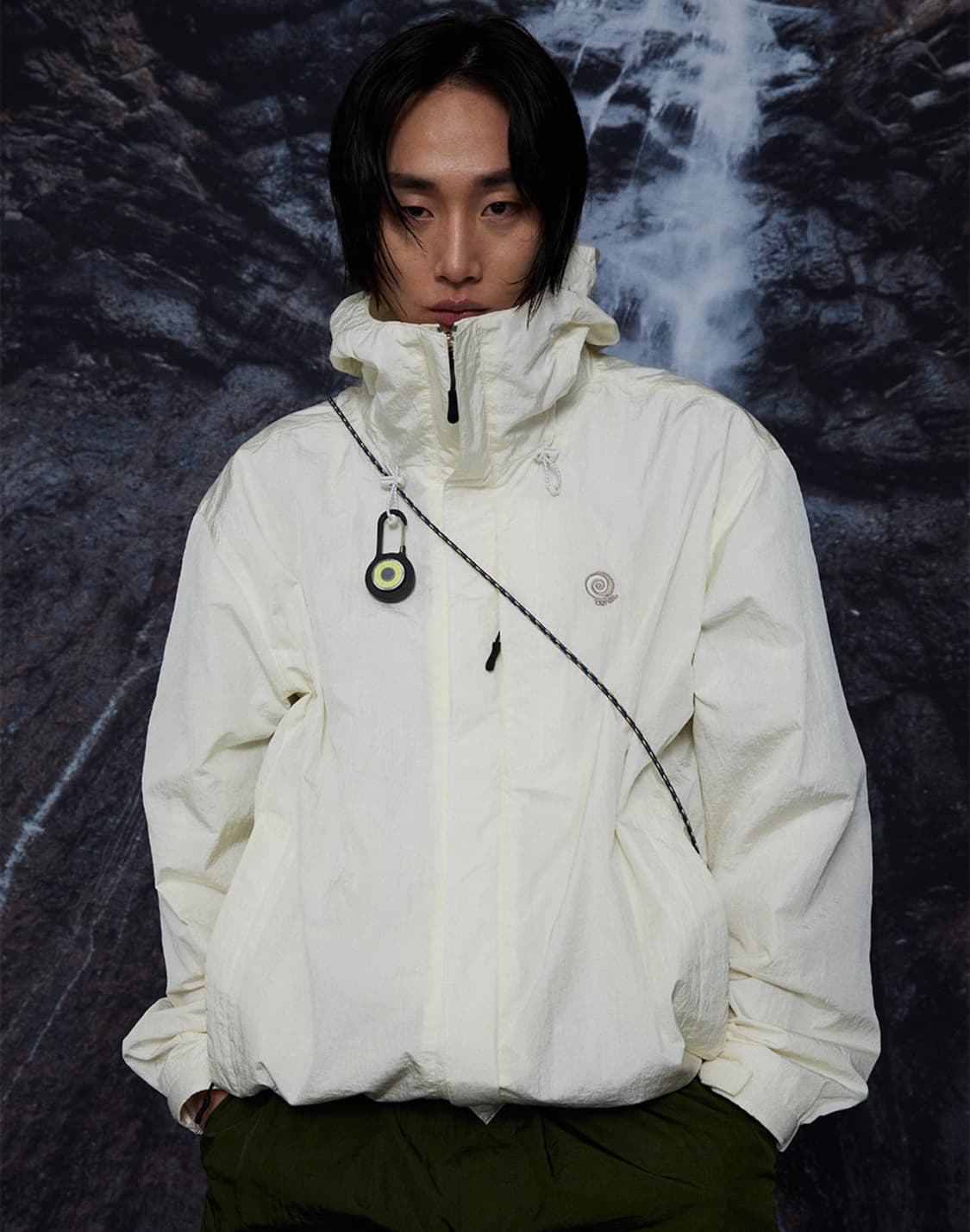 트래블 고프 후드 윈드 브레이커 오프 화이트 M 상품이미지1