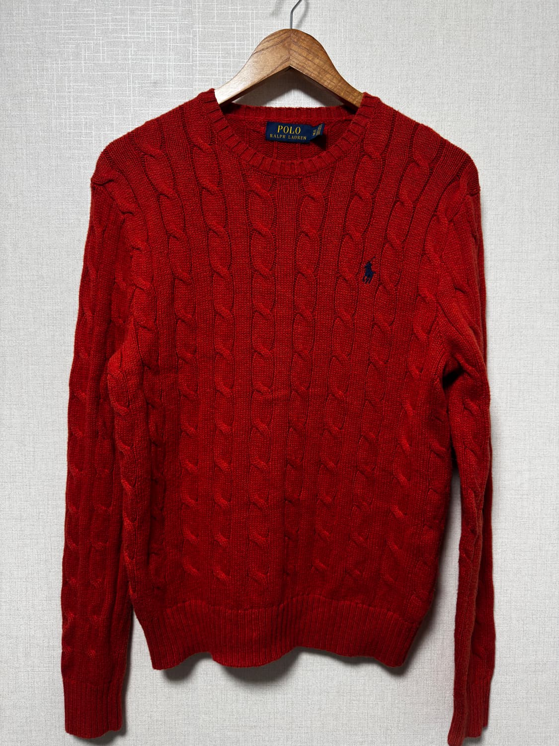 폴로 랄프로렌 케이블 니트 XS 오렌지색 상품이미지1