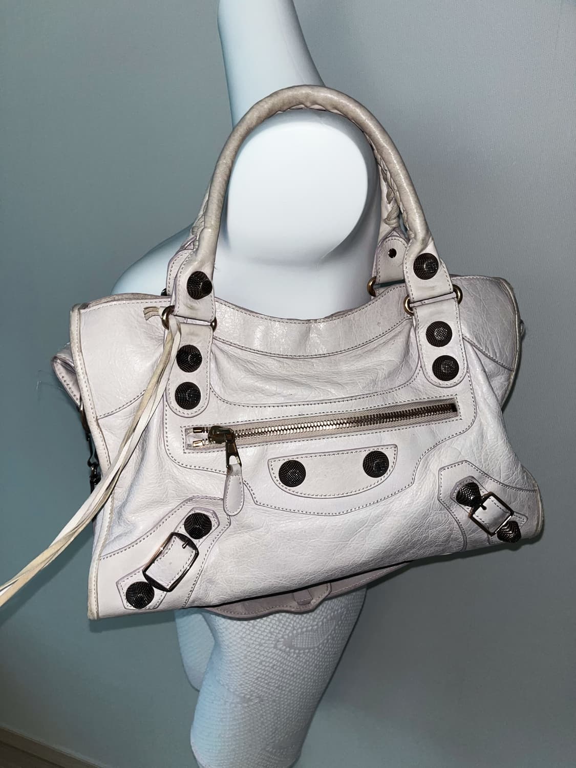 Balenciaga 00’s Vintage 아이보리 모터백 상품이미지1