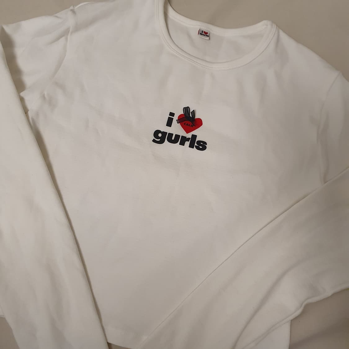 새상품) 애즈이프캘리 크롭 티 상품이미지3