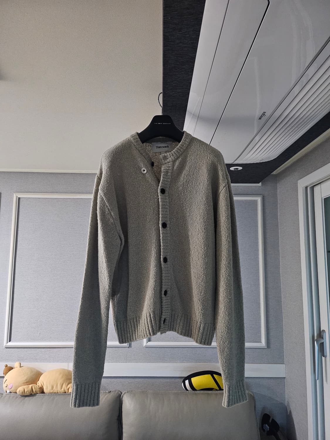 [거의 새것] 토니웩 알파카 세이지 그레이 가디건 xl 상품이미지1