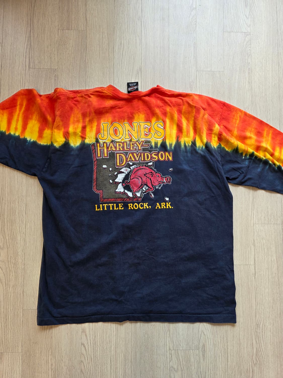 (USA 빈티지)할리데이비슨 블랙 타이다이 긴팔티셔츠 2XL 110 상품이미지2