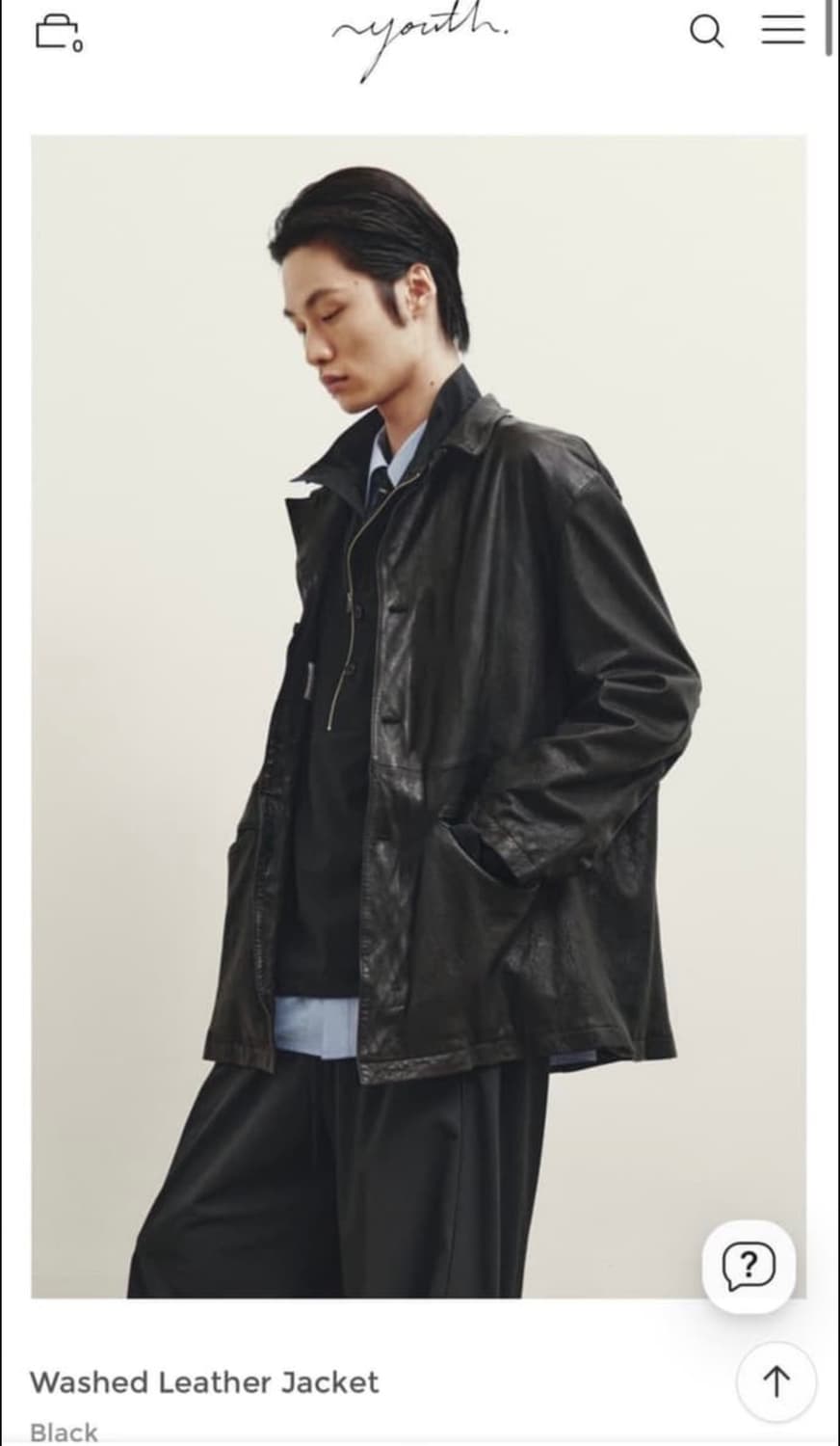 유스 워시드 레더자켓 상품이미지2