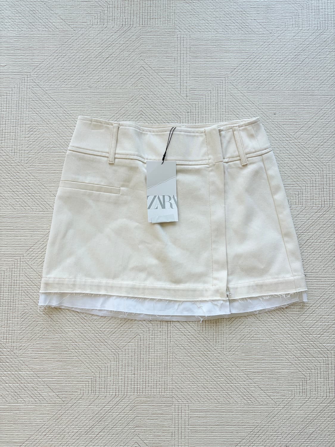 자라 콘트라스트 미니 스커트 LIGHT BEIGE 상품이미지7