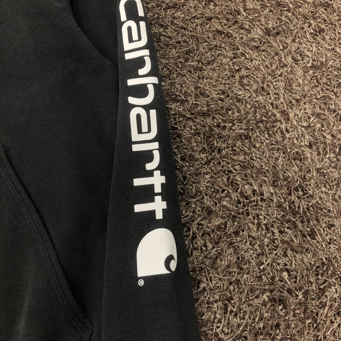 칼하트 레터링 로고 후드티 상품이미지3