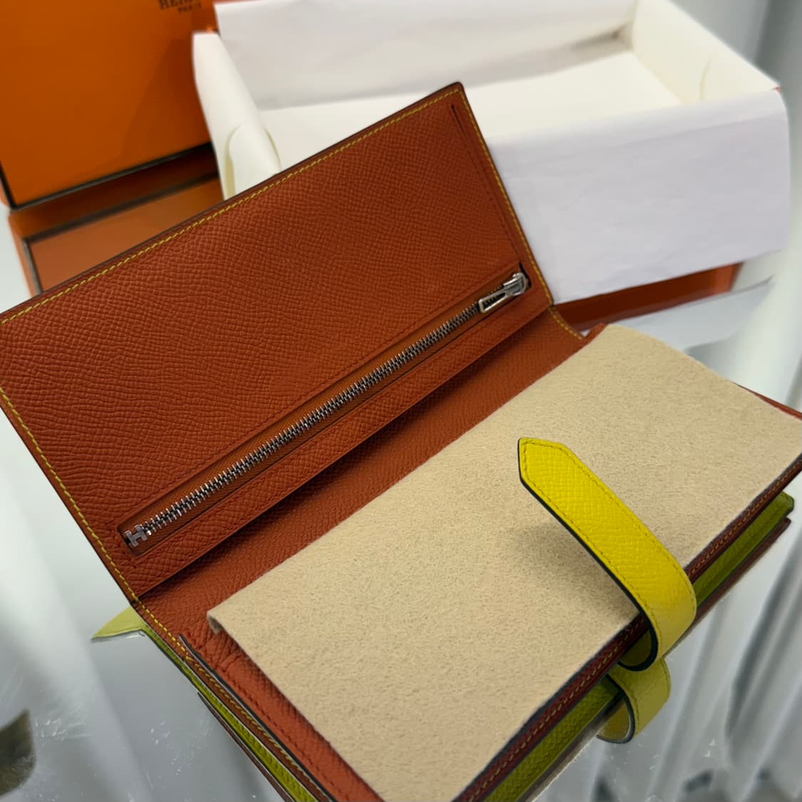 [정품]  에르메스 베안 은장 장지갑 투톤 상품이미지3