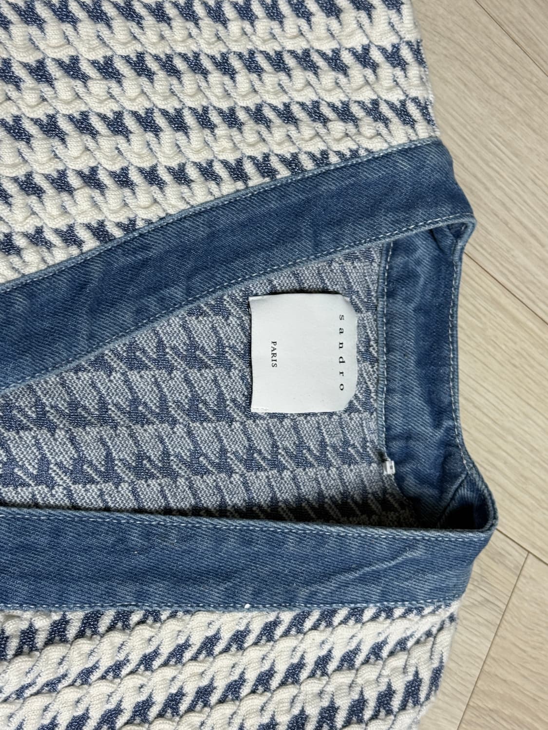 산드로 하운드투스 데님 배색 가디건 사이즈1 상품이미지2