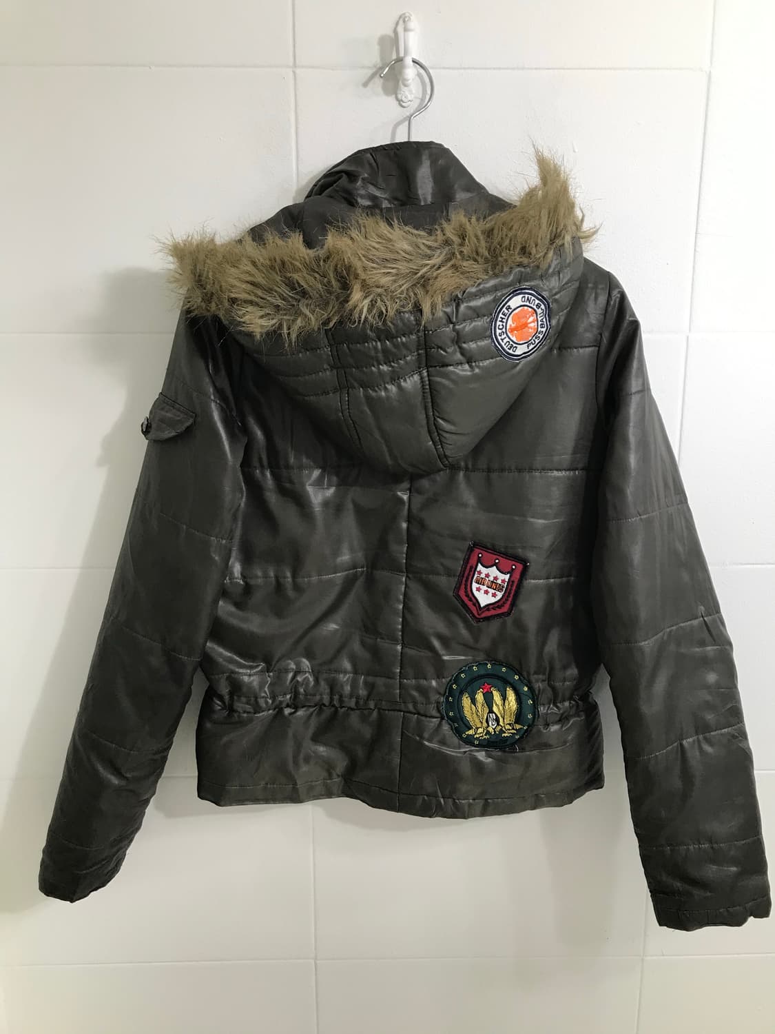 빈티지 카키 펑크 와펜 야상 패딩 자켓 상품이미지5