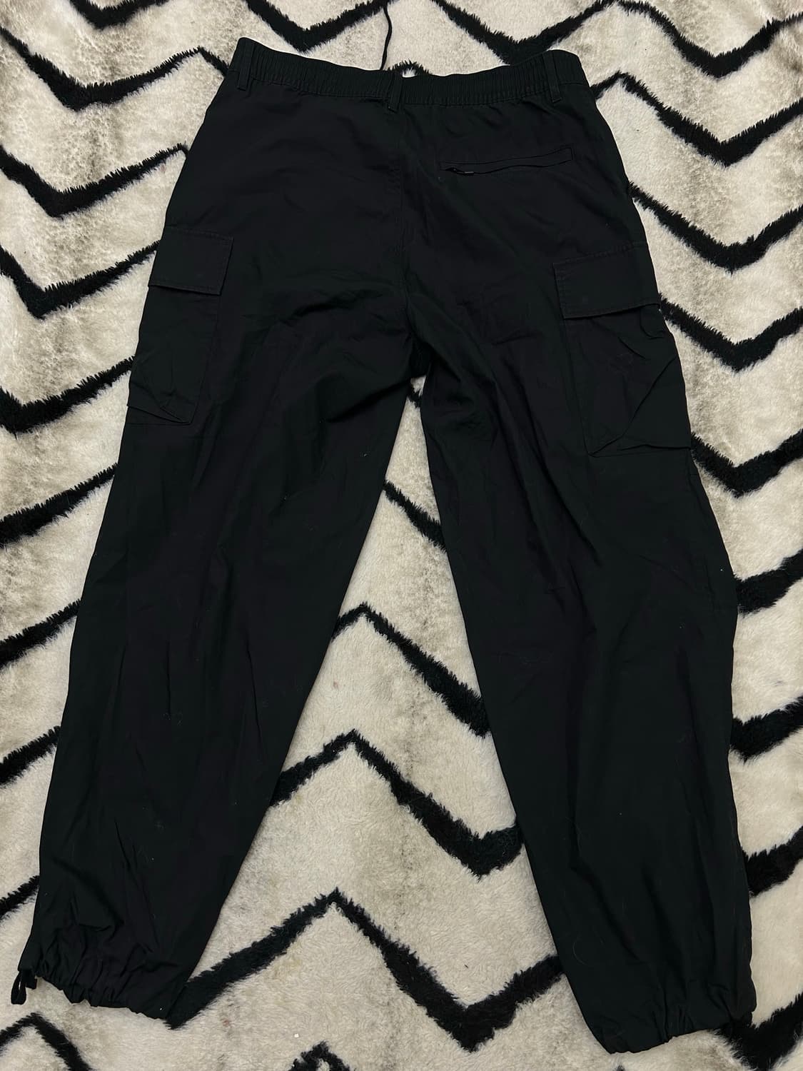 [L]유니클로C 카고 와이드 코튼 팬츠/블랙 상품이미지2