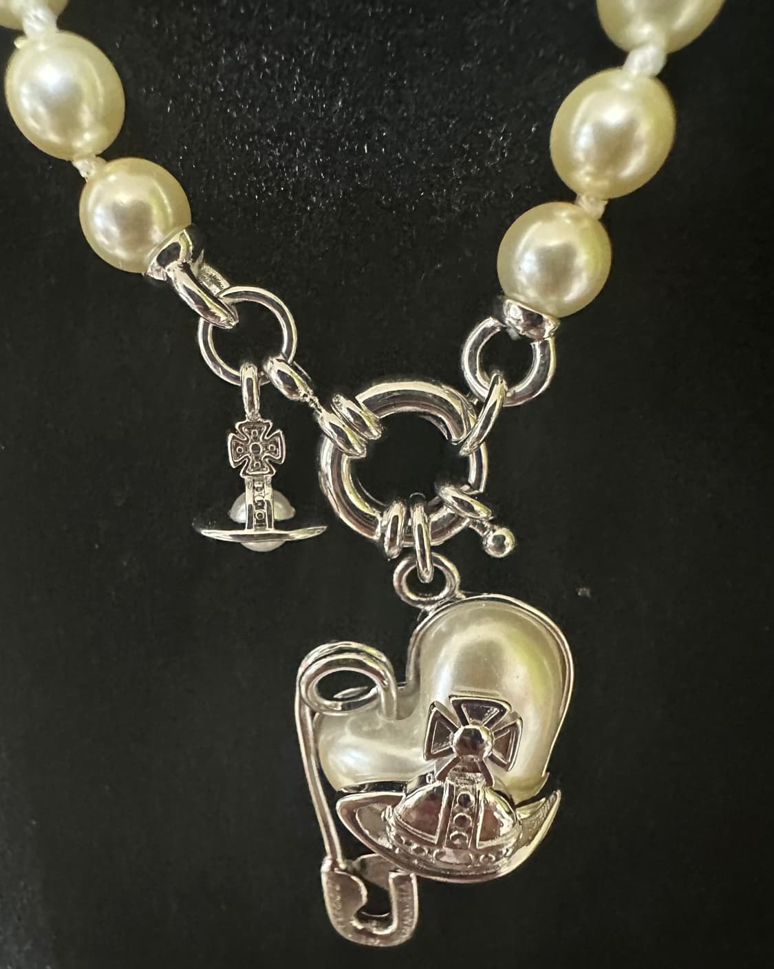 비비안웨스트우드 진주 목걸이 하트 팬던트 상품이미지3