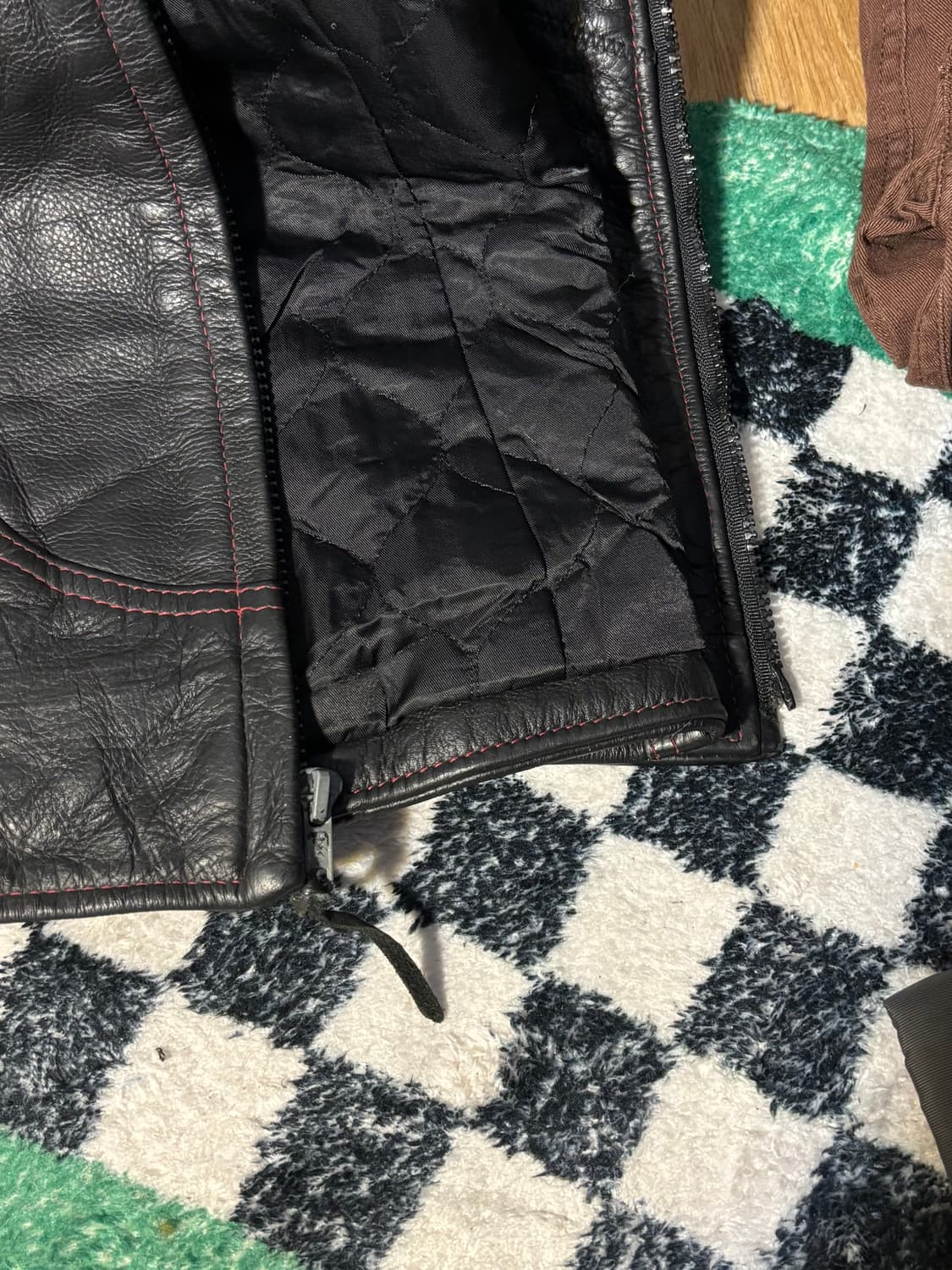 Rose Schott NYC 레이싱 레더 자켓 XL 상품이미지7