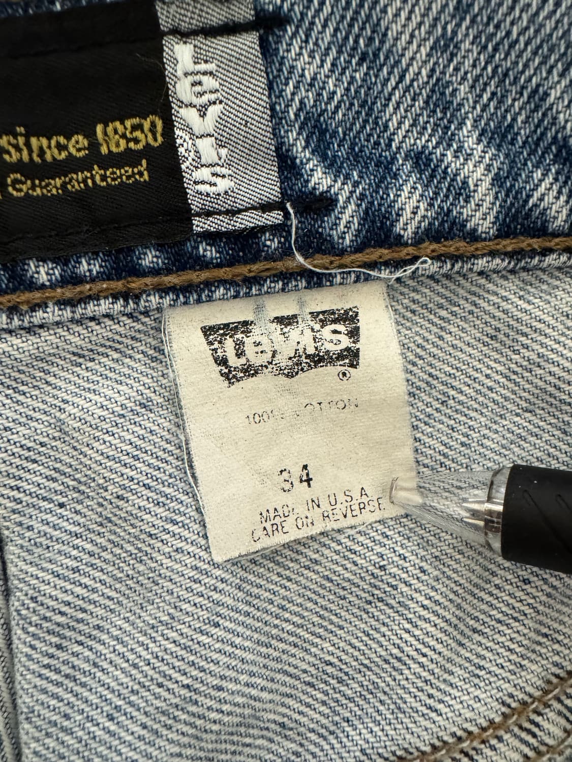 리바이스 90s Made in USA 실버탭 데님 쇼츠 [34] 상품이미지4