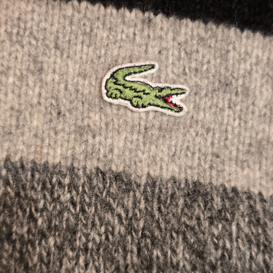 Lacoste 크루넥 스트라이프 니트 스웨터 상품이미지4