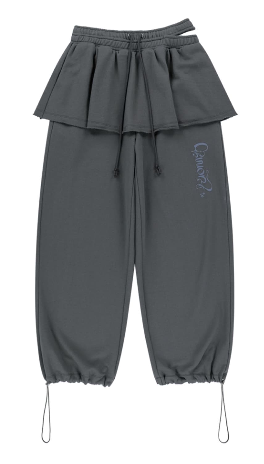 뚜오미오 스커트팬츠 차콜 상품이미지2