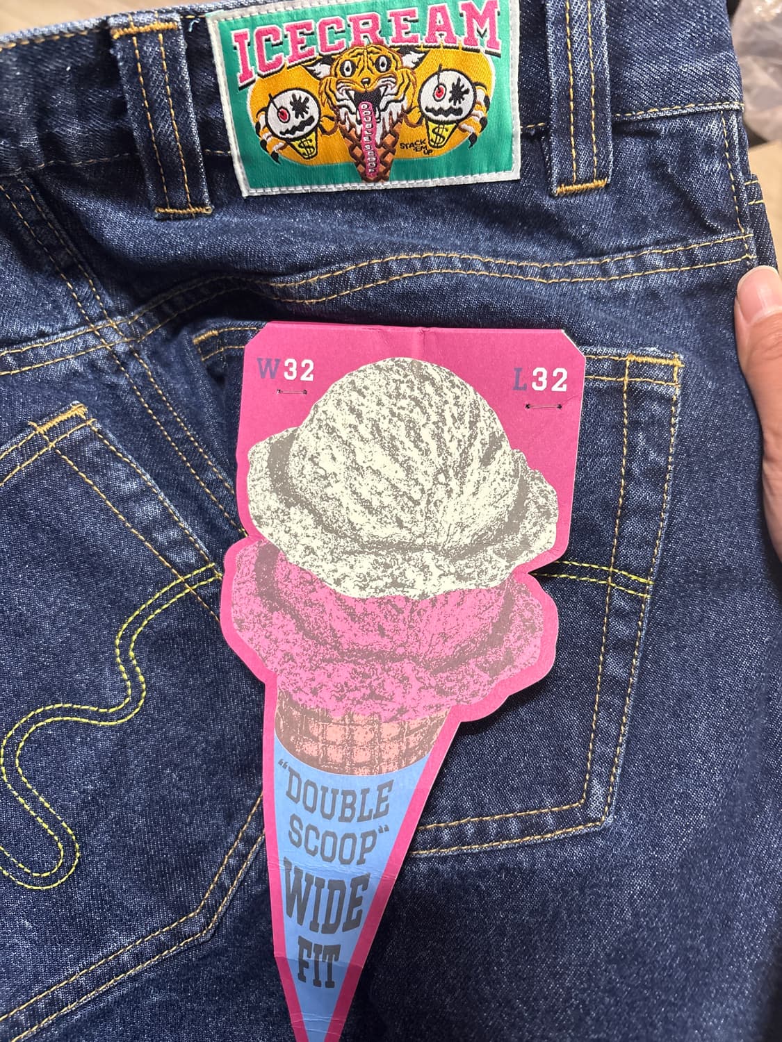 (새제품) 아이스크림 러닝독 데님 개바지 상품이미지3