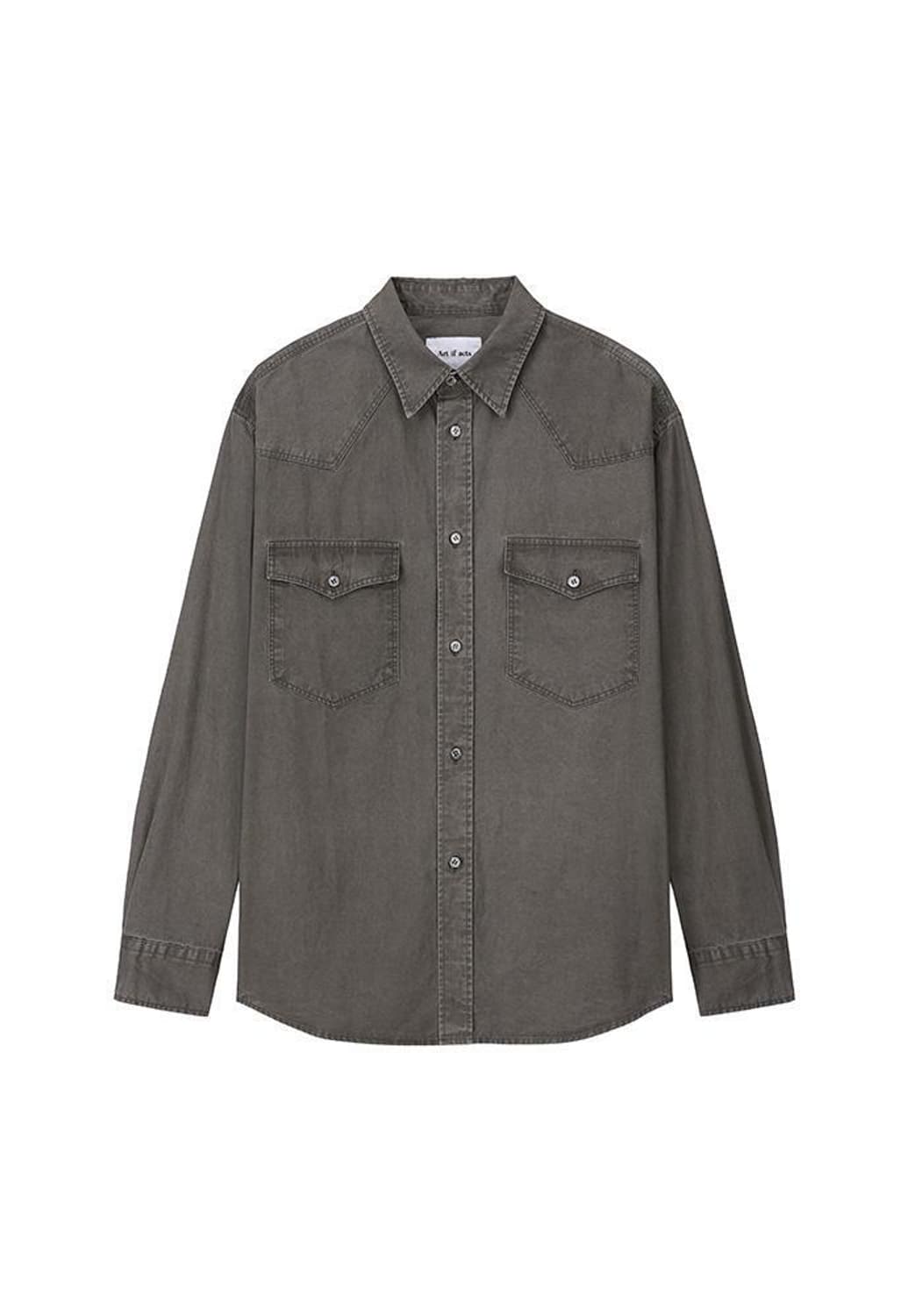 Washed Western Shirt_Moss Grey - XL 상품이미지3