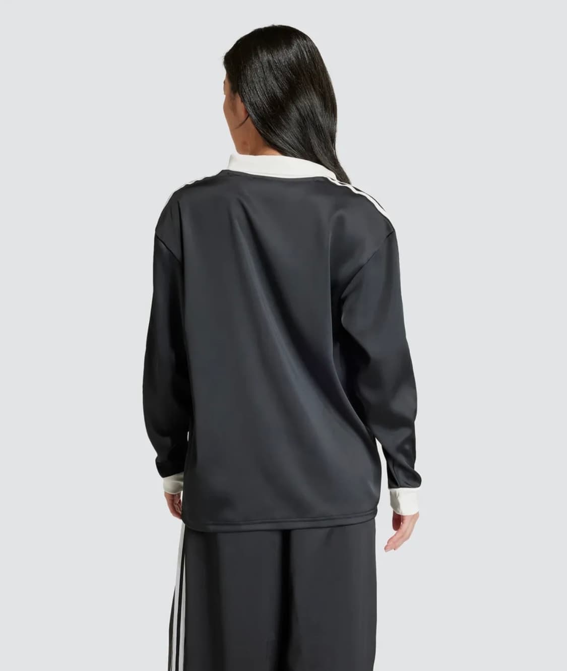 (택달린새상품)아디다스 3S 새틴 긴팔 티 블랙 IR6099 상품이미지2