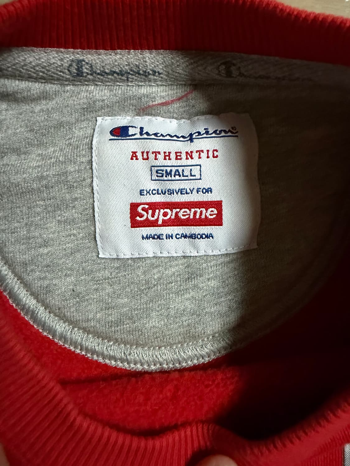 슈프림 챔피온 맨투맨 레드  상품이미지3