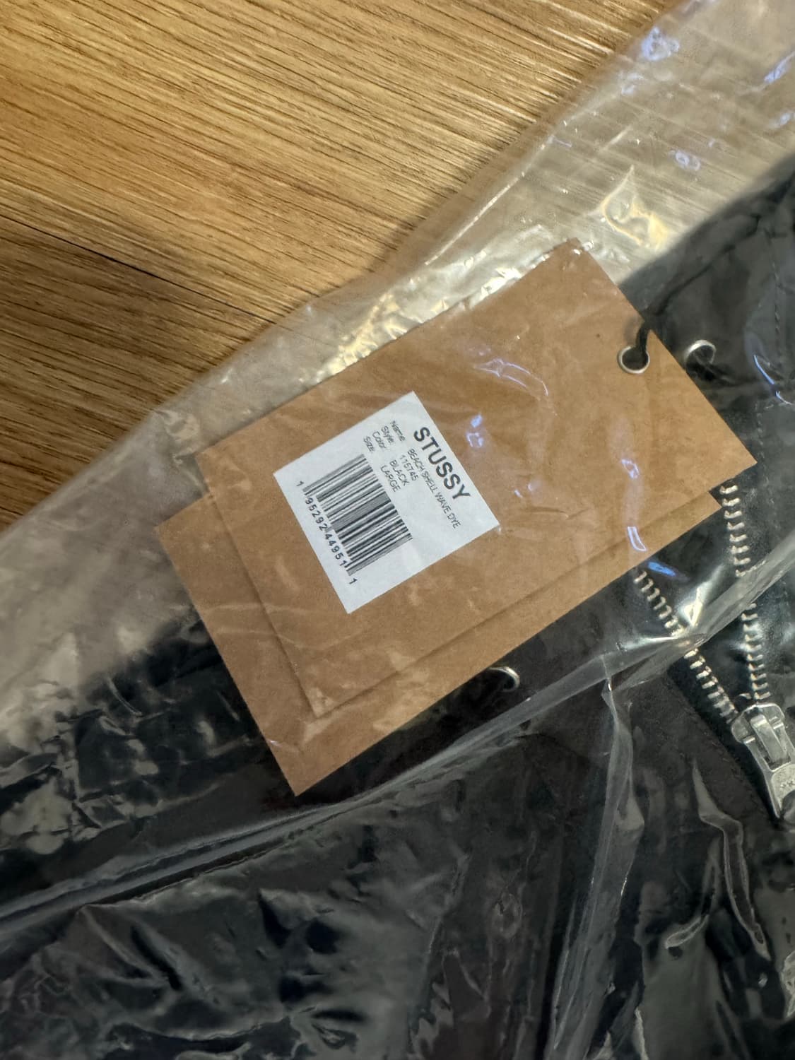 (L) 스투시 웨이브 다이 비치 쉘 자켓 블랙 상품이미지4