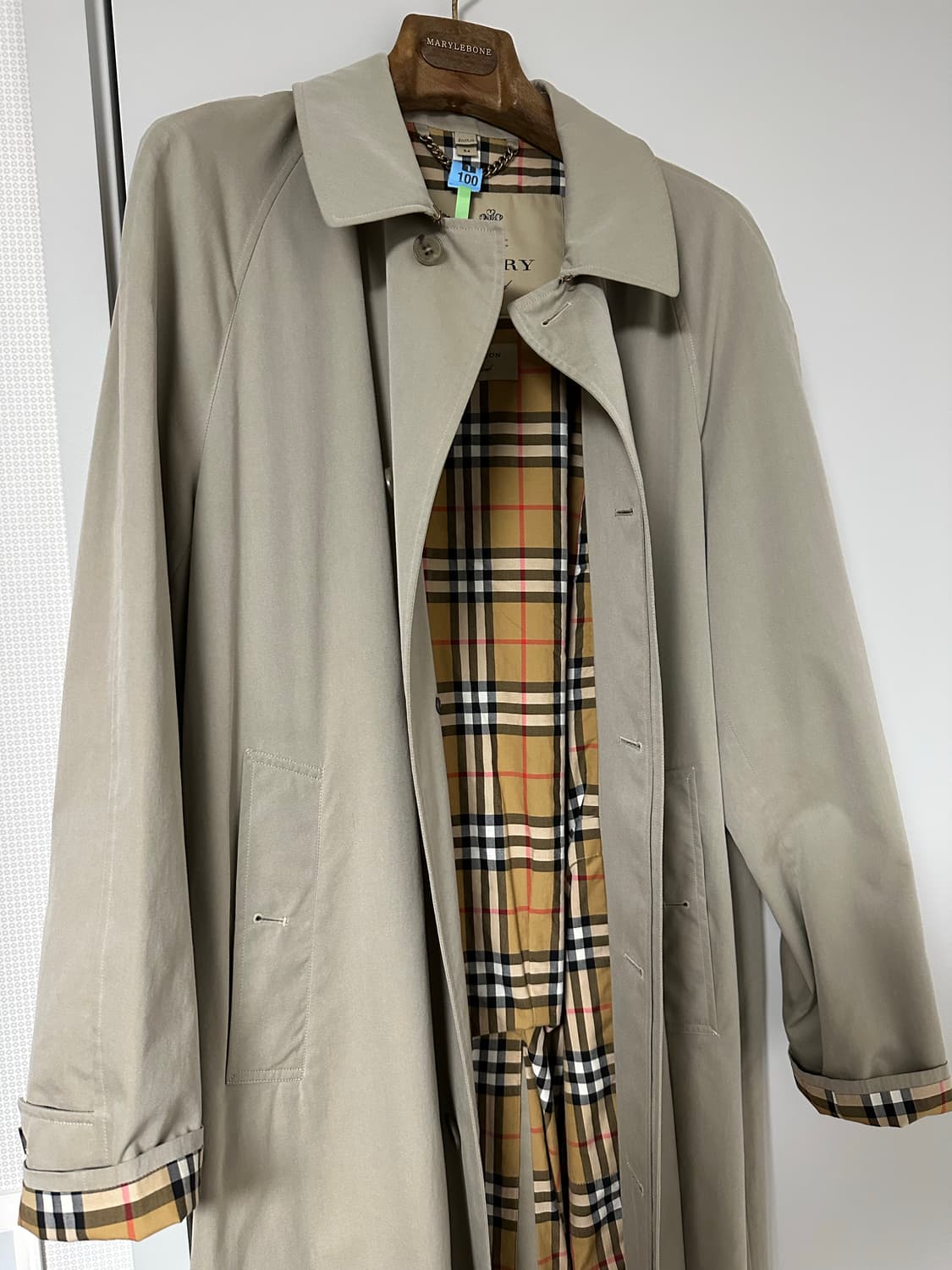 버버리 브라이튼 카코트(샌드스톤) 54 사이즈 판매 상품이미지4