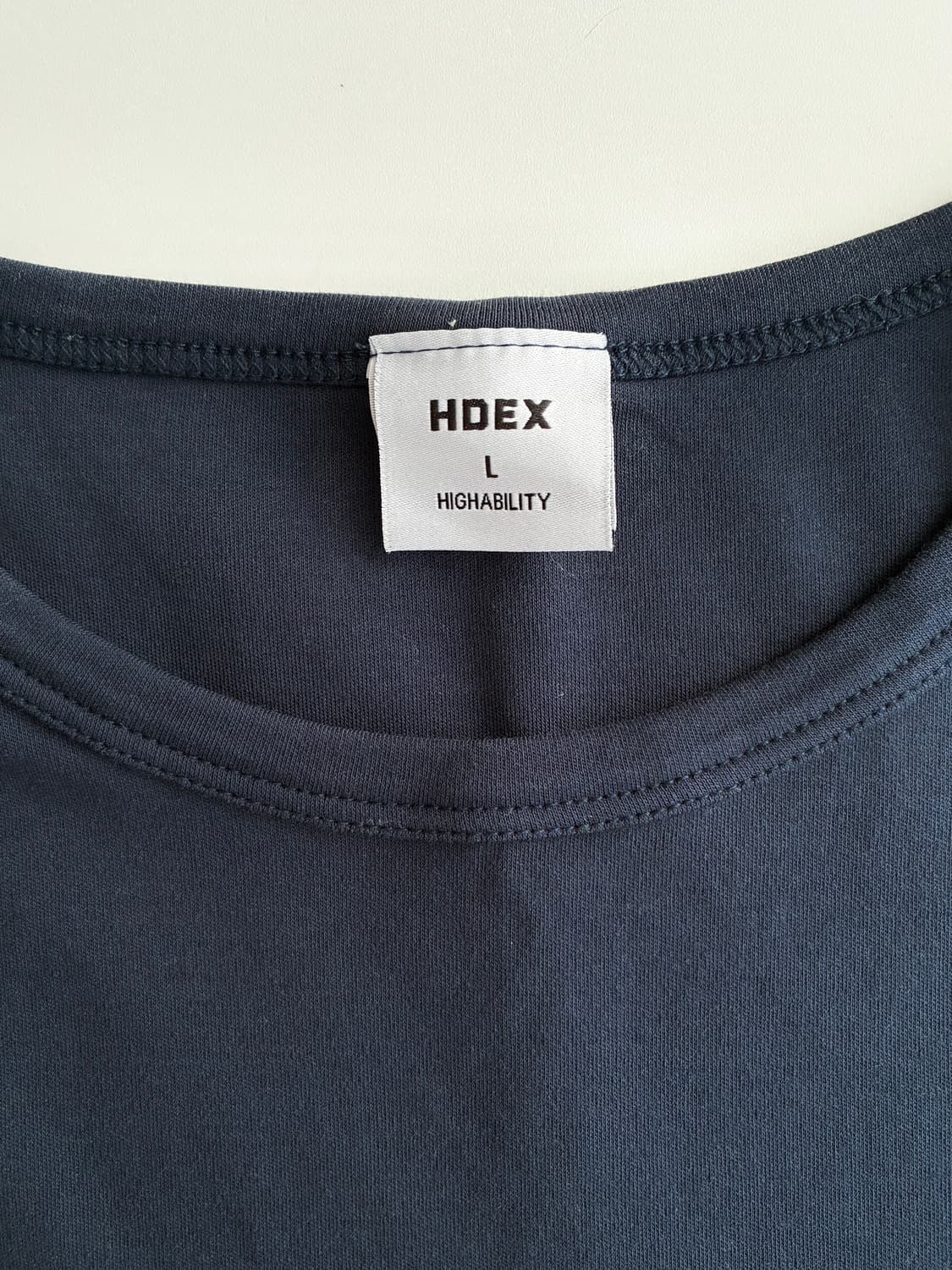 L) HDEX 에이치덱스 하덱스 로고 반팔 티셔츠 네이비 상품이미지4