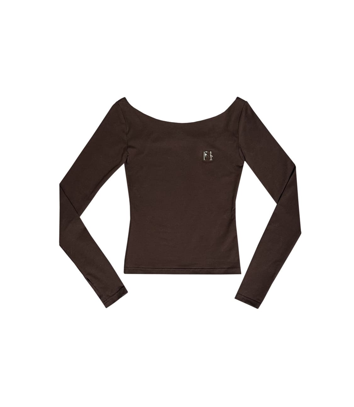 뉴얼린 엠블럼 로고 보트넥 탑 Emblem Boat neck Top 상품이미지1