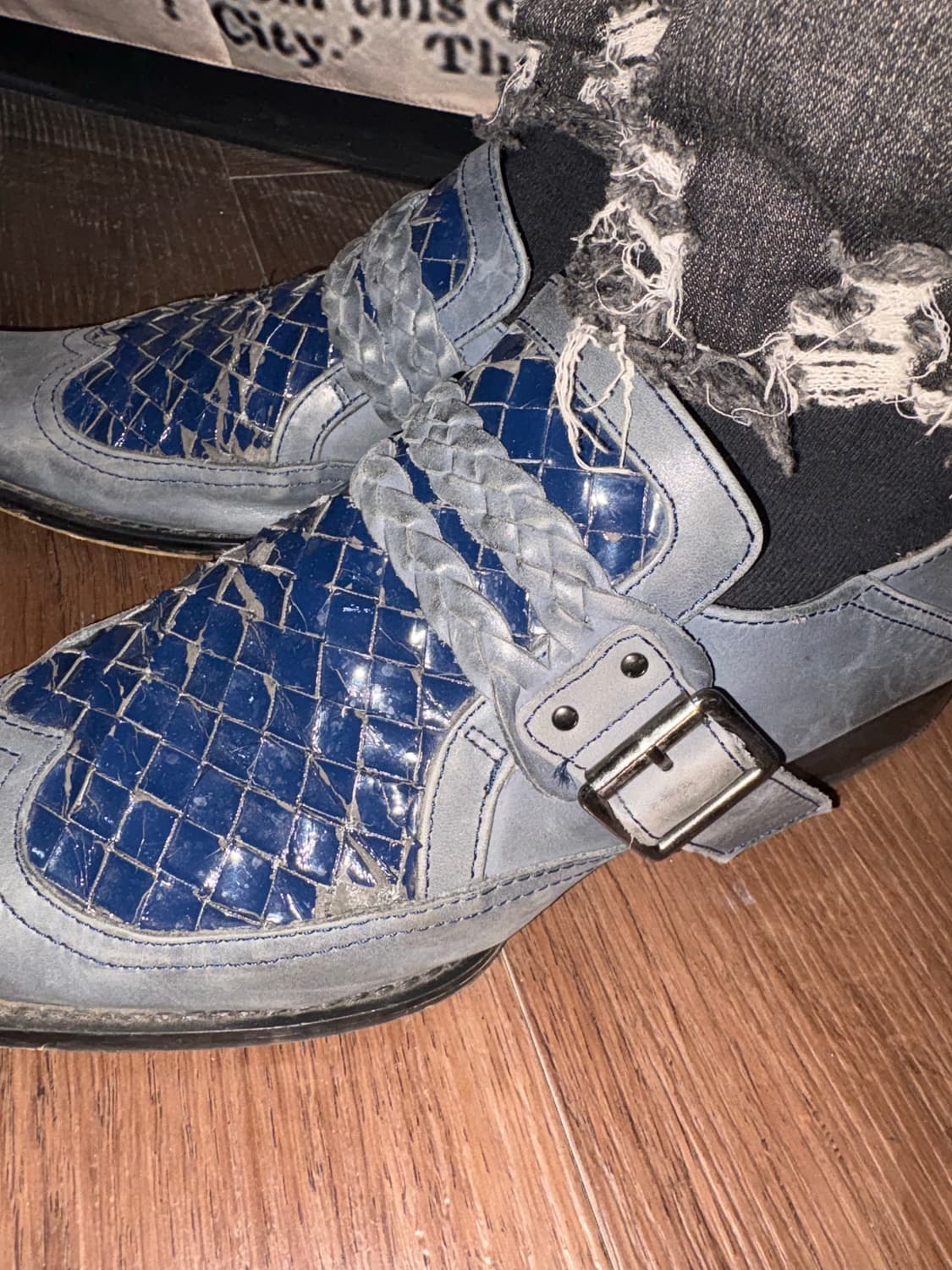 Tornado mart blue Crocodile Leathe shoes 상품이미지4