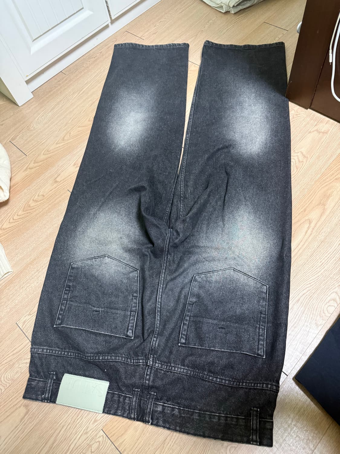 SATUR 흑청 와이드핏 데님 XL 상품이미지1