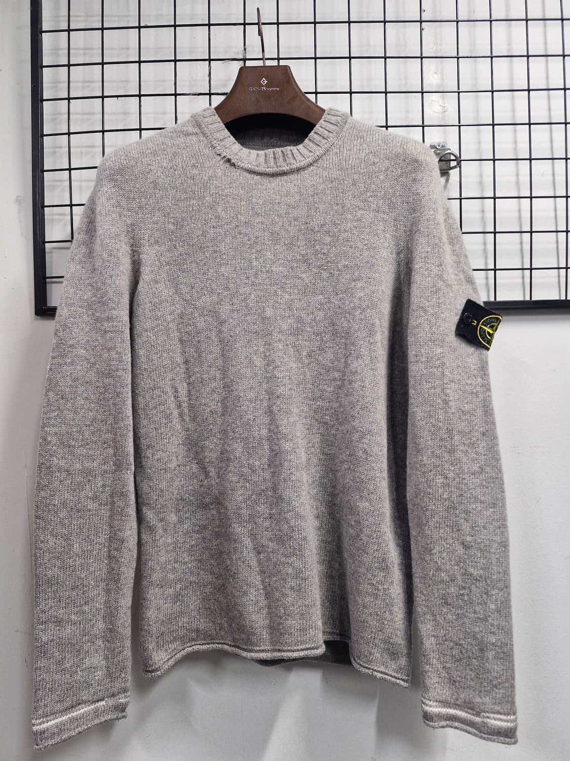 95M 스톤아일랜드 울 니트 스웨터 그레이 상품이미지1