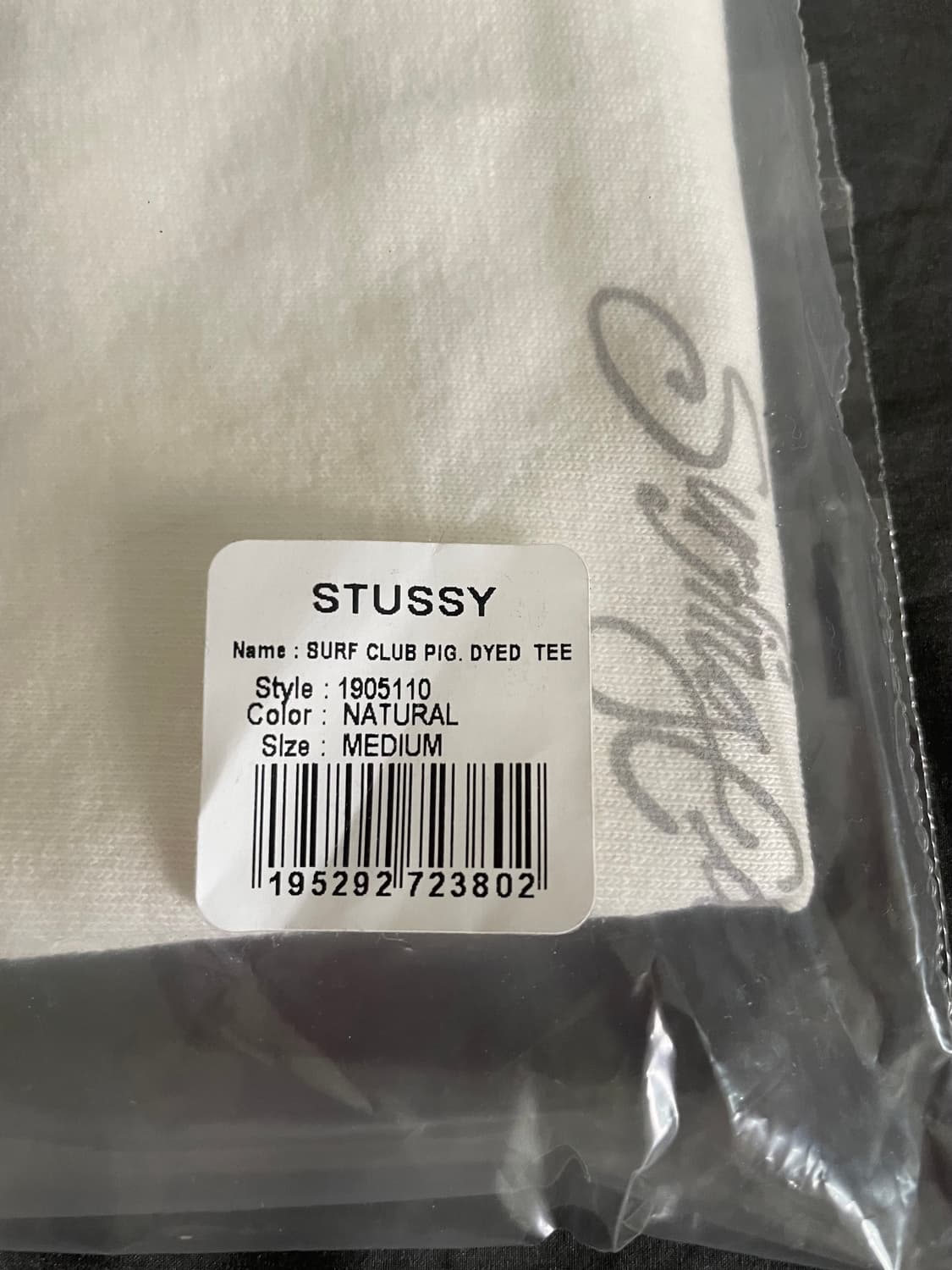 STUSSY SURF CLUB TEE PIGMENT DYED 상품이미지5